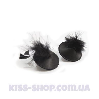 Пестіс - стикини Bijoux Indiscrets Burlesque pasties FEATHER, з пір'ям