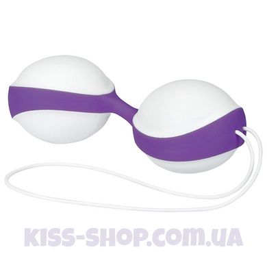 Вагинальные шарики для женщин Amor Gym Balls Duo бело-фиолетовые