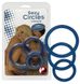 Эрекционное кольцо на член и мошонку набор Sexy Circles синее, Синий