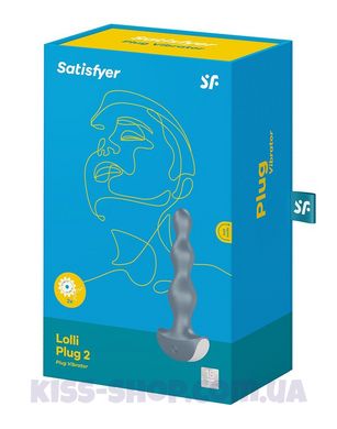 Анальний стимулятор-намистини з двома моторами Satisfyer Lolli-Plug 2 ice blue