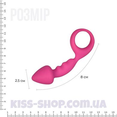 Анальна пробка Adrien Lastic Budy Pink із стимулюючою ніжкою, макс. діаметр 2,5 см