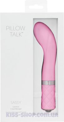 Вібратор для точки G Pillow Talk Sassy Pink з кристалом Сваровскі