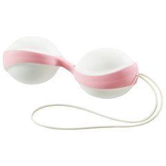 Вагинальные шарики для женщин Amor Gym Balls Duo бело-розовые
