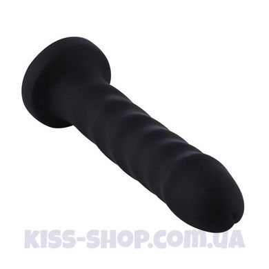 Силіконовий фалоімітатор для секс-машин Hismith 7.1″ Anal Dildo Black, система KlicLok