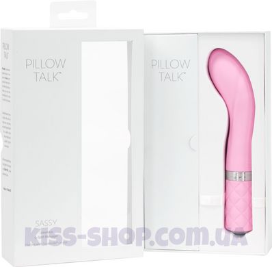 Вібратор для точки G Pillow Talk Sassy Pink з кристалом Сваровскі