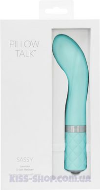 Вібратор для точки G Pillow Talk Sassy Teal з кристалом Сваровські