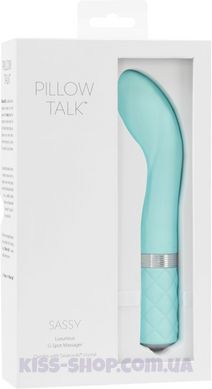 Вібратор для точки G Pillow Talk Sassy Teal з кристалом Сваровські