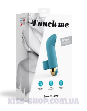 Вібратор на палець Love To Love TOUCH ME PETROLE перезаряджається, потужний мотор