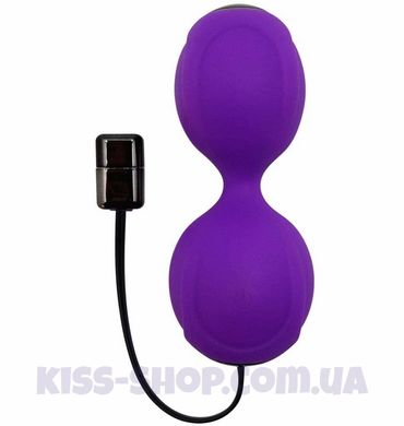 Вагінальні кульки з вібрацією Adrien Lastic Kegel Vibe Purple, діаметр 3,7 см