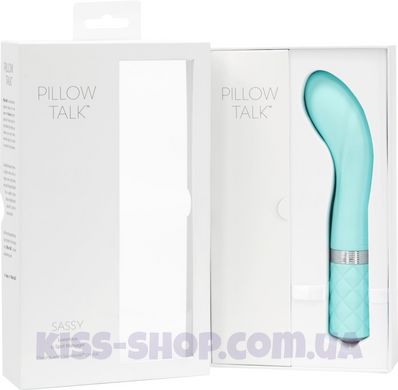 Вібратор для точки G Pillow Talk Sassy Teal з кристалом Сваровські