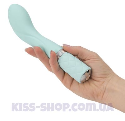 Вібратор для точки G Pillow Talk Sassy Teal з кристалом Сваровські