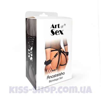 Бондажний набір Art of Sex - Bondage set Anasteisha, чорний, L-2XL