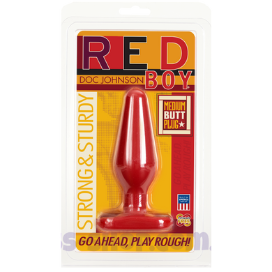 Анальна пробка Doc Johnson Red Boy - Medium 5.5 Inch, макс. діаметр 4 см