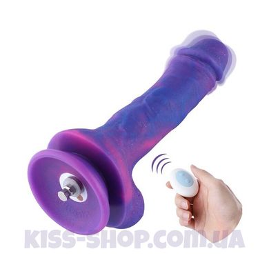 Фалоімітатор 8.2″ з вібрацією для секс-машин Hismith Purple Silicone Dildo with Vibe, KlicLok