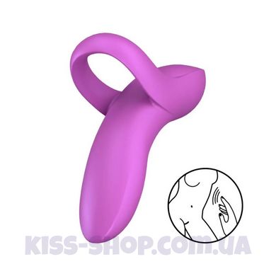 Вібратор на палець Satisfyer Bold Lover Dark Pink, гнучкий