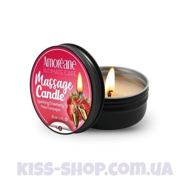 Масажна свічка "Полуниця в шампанському" Amoreane Sparkling Strawberry (30 мл)