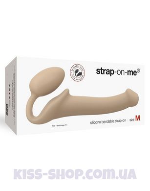Безремінний страпон Strap-On-Me Flesh M, повністю регульований, діаметр 3,3 см