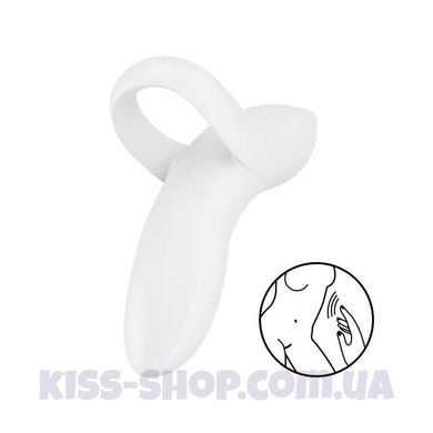 Вібратор на палець Satisfyer Bold Lover White, гнучкий