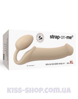 Безремінний страпон Strap-On-Me Flesh XL, повністю регульований, діаметр 4,5 см